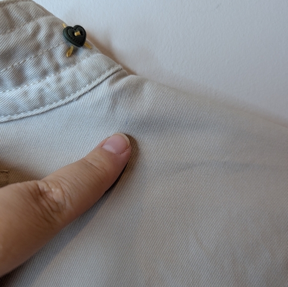 Vintage Jamaica Bay Heart Button Khaki Beige Button Down Jacket Top Women's PM - Picture 9 of 13